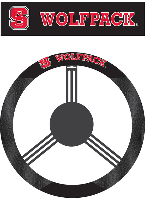 N. Carolina State Wolfpack Poly-Suede Steering Wheel Cover