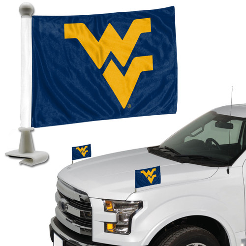 West Virginia Mountaineers Ambassador 4" x 6" Car Flag Set of 2