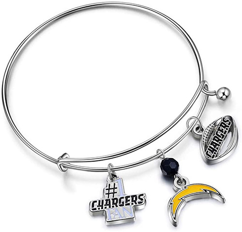 Los Angeles Chargers 3 Charm Logo Bracelet