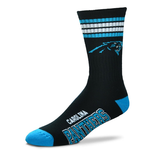 Carolina Panthers 4 Stripe Deuce Socks Pair