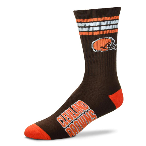 Cleveland Browns 4 Stripe Deuce Socks Pair
