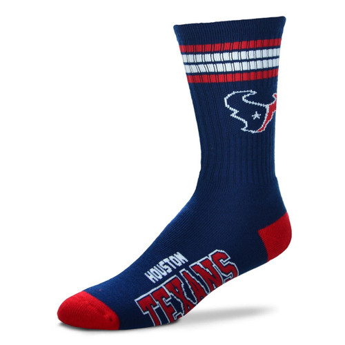 Houston Texans 4 Stripe Deuce Socks Pair