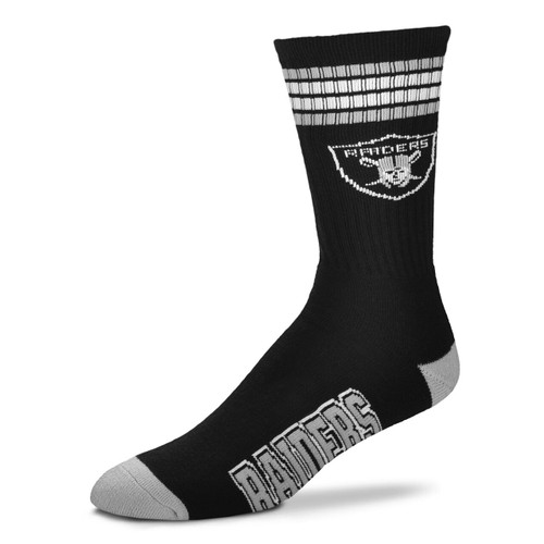 Las Vegas Raiders 4 Stripe Deuce Socks Pair