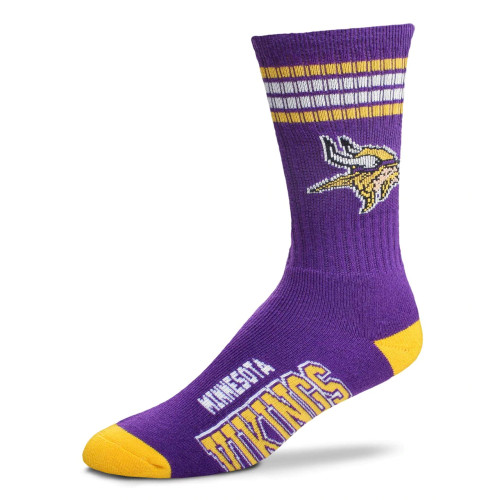 Minnesota Vikings 4 Stripe Deuce Socks Pair