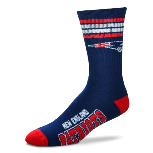New England Patriots 4 Stripe Deuce Socks Pair