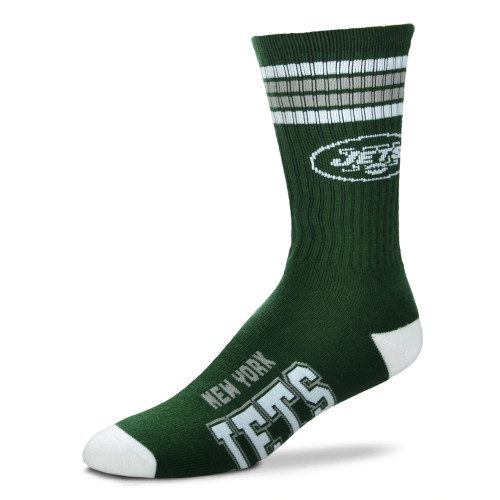 New York Jets 4 Stripe Deuce Socks Pair