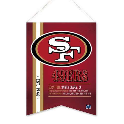 49ers Soft Felt Hanging Scroll Flag (18X24")