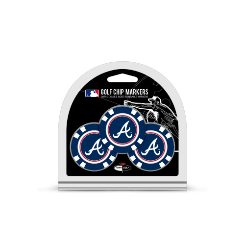 Atlanta Braves 3 Pack Golf Chip Ball Markers