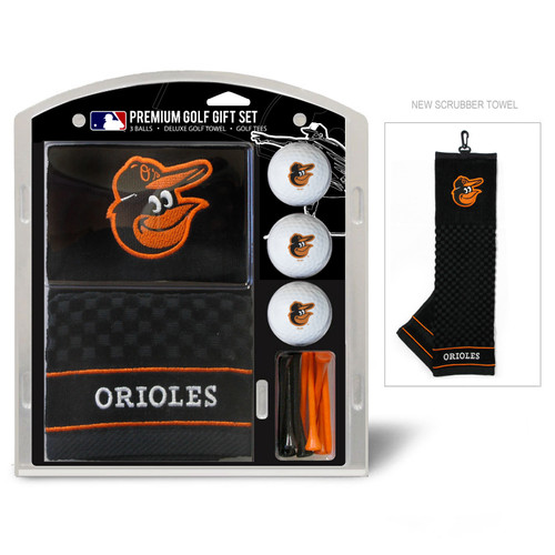 Baltimore Orioles Embroidered Golf Towel, 3 Golf Ball, and Golf Tee Set