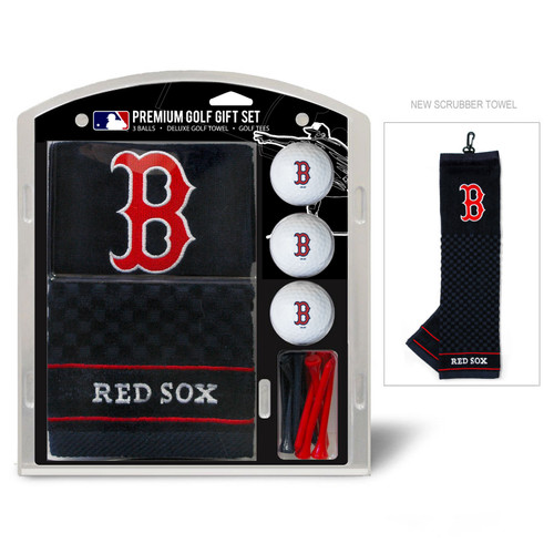Boston Red Sox Embroidered Golf Towel, 3 Golf Ball, and Golf Tee Set