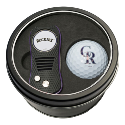 Colorado Rockies Tin Gift Set with Switchfix Divot Tool and Golf Ball