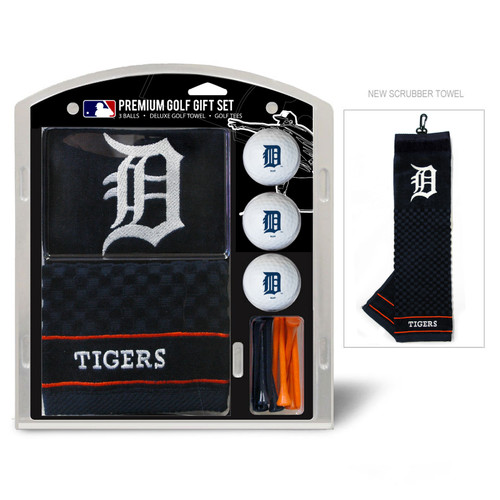 Detroit Tigers Embroidered Golf Towel, 3 Golf Ball, and Golf Tee Set