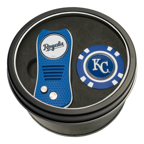 Kansas City Royals Tin Gift Set with Switchfix Divot Tool and Golf Chip