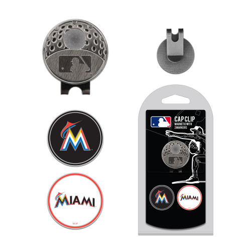 Miami Marlins Cap Clip With 2 Golf Ball Markers