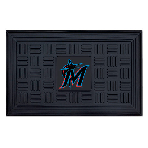 MLB - Miami Marlins Medallion Door Mat 19.5"x31.25"