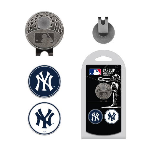 New York Yankees Cap Clip With 2 Golf Ball Markers