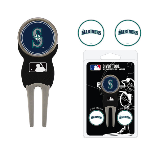 Seattle Mariners Divot Tool Pack With 3 Golf Ball Markers