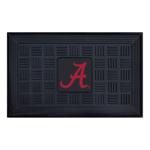 University of Alabama - Alabama Crimson Tide Medallion Door Mat A Primary Logo Black