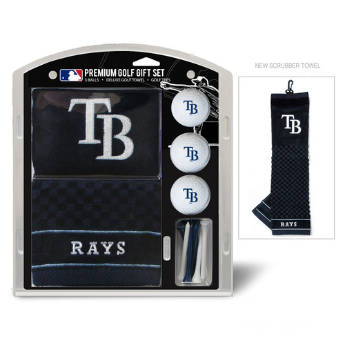 Tampa Bay Rays Embroidered Golf Towel, 3 Golf Ball, and Golf Tee Set