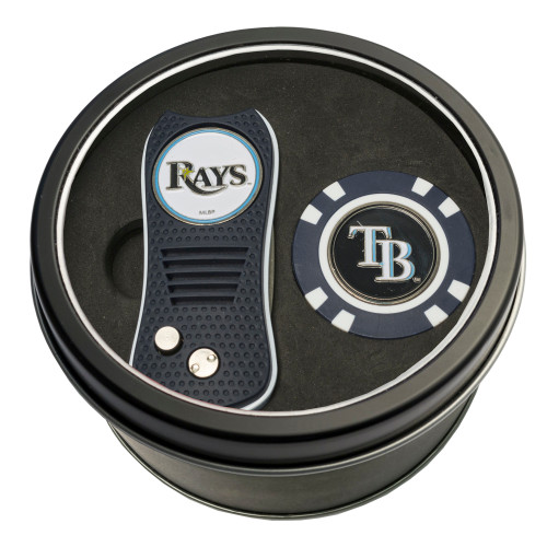 Tampa Bay Rays Tin Gift Set with Switchfix Divot Tool and Golf Chip