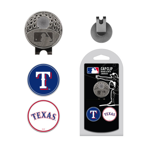 Texas Rangers Cap Clip With 2 Golf Ball Markers