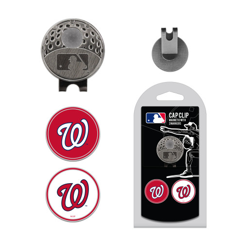 Washington Nationals Cap Clip With 2 Golf Ball Markers