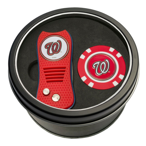 Washington Nationals Tin Gift Set with Switchfix Divot Tool and Golf Chip