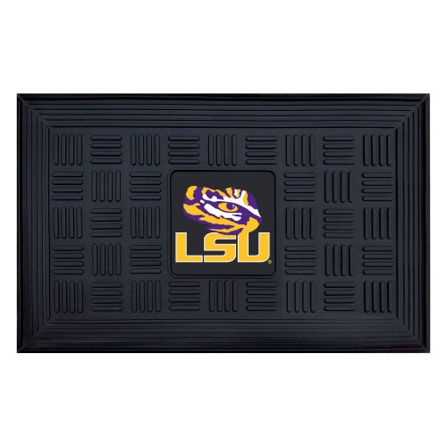 Louisiana State University - LSU Tigers Medallion Door Mat LSU Tiger Eye Secondary Logo Black