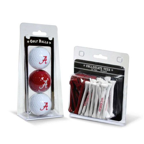 Alabama Crimson Tide 3 Golf Balls And 50 Golf Tees