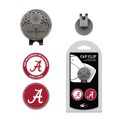 Alabama Crimson Tide Cap Clip With 2 Golf Ball Markers