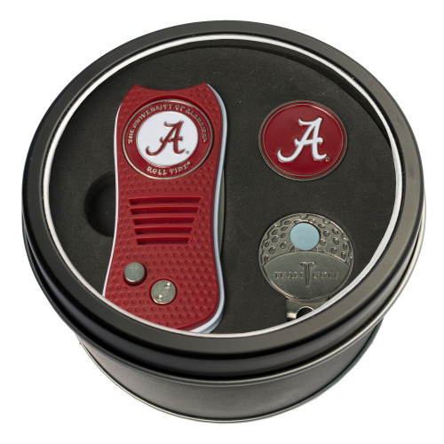 Alabama Crimson Tide Tin Gift Set with Switchfix Divot Tool, Cap Clip, and Ball Marker