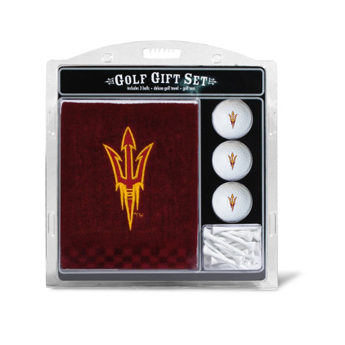 Arizona State Sun Devils Embroidered Golf Towel, 3 Golf Ball, and Golf Tee Set