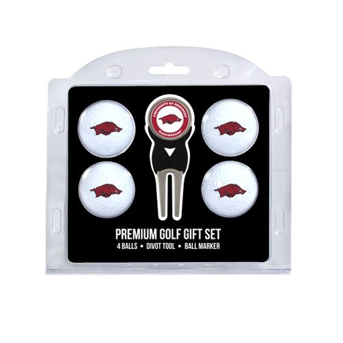 Arkansas Razorbacks 4 Golf Ball And Divot Tool Set