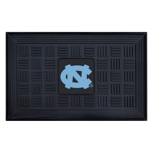 University of North Carolina at Chapel Hill - North Carolina Tar Heels Medallion Door Mat "NC" Logo Black