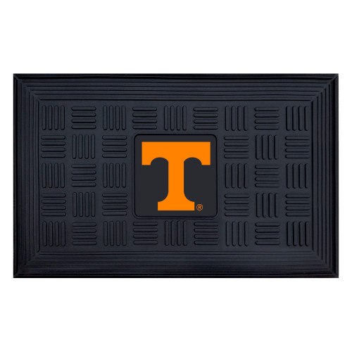 University of Tennessee - Tennessee Volunteers Medallion Door Mat Power T Primary Logo Black