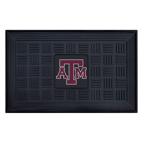Texas A&M University - Texas A&M Aggies Medallion Door Mat TAM Primary Logo Black