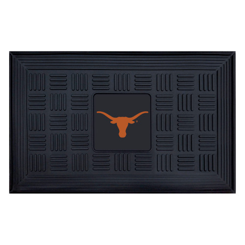 University of Texas - Texas Longhorns Medallion Door Mat Longhorn Primary Logo Black