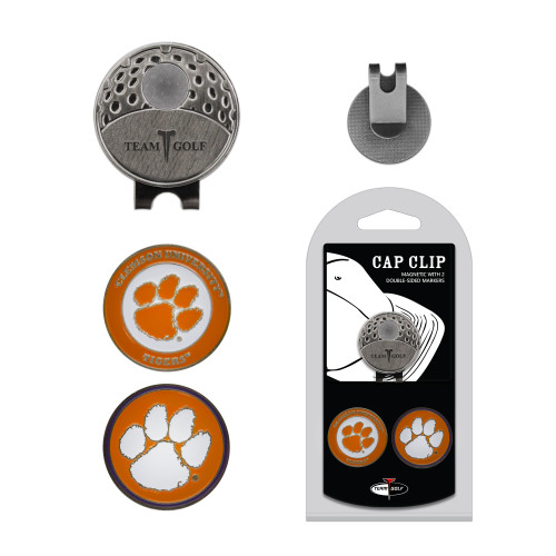 Clemson Tigers Cap Clip With 2 Golf Ball Markers