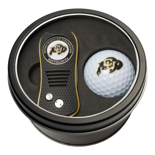 Colorado Buffaloes Tin Gift Set with Switchfix Divot Tool and Golf Ball