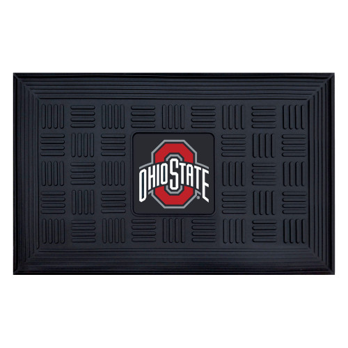 Ohio State University - Ohio State Buckeyes Medallion Door Mat Ohio State Primary Logo Black