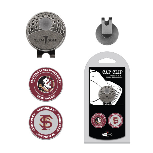 Florida State Seminoles Cap Clip With 2 Golf Ball Markers