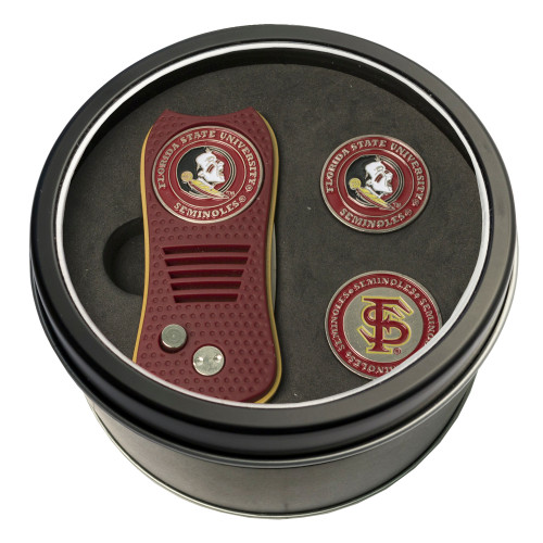 Florida State Seminoles Tin Gift Set with Switchfix Divot Tool and 2 Ball Markers