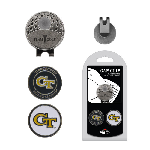 Georgia Tech Yellow Jackets Cap Clip With 2 Golf Ball Markers