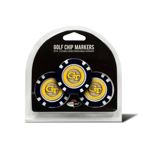 Georgia Tech Yellow Jackets 3 Pack Golf Chip Ball Markers
