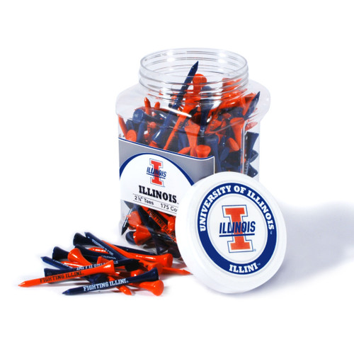 Illinois Fighting Illini Jar Of 175 Golf Tees