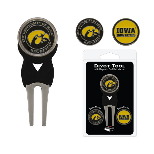 Iowa Hawkeyes Divot Tool Pack With 3 Golf Ball Markers