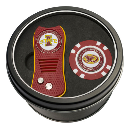Iowa State Cyclones Tin Gift Set with Switchfix Divot Tool and Golf Chip