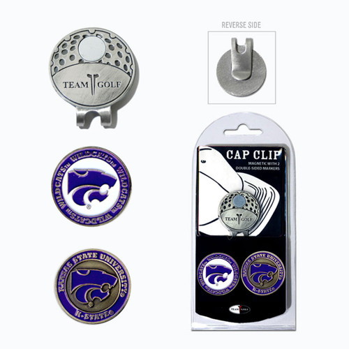 Kansas State Wildcats Cap Clip With 2 Golf Ball Markers