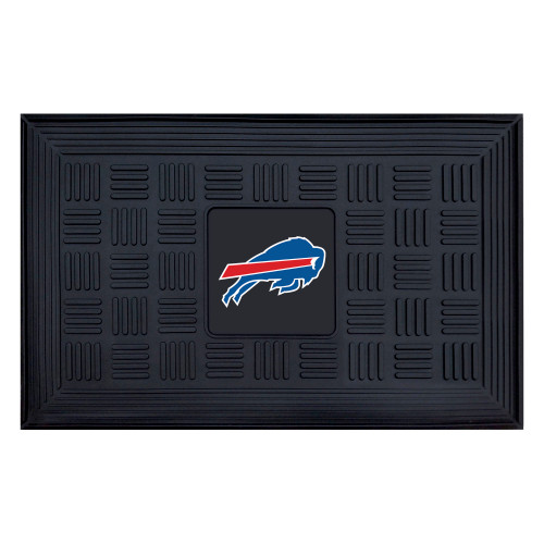 Buffalo Bills Medallion Door Mat Buffalo Primary Logo Black