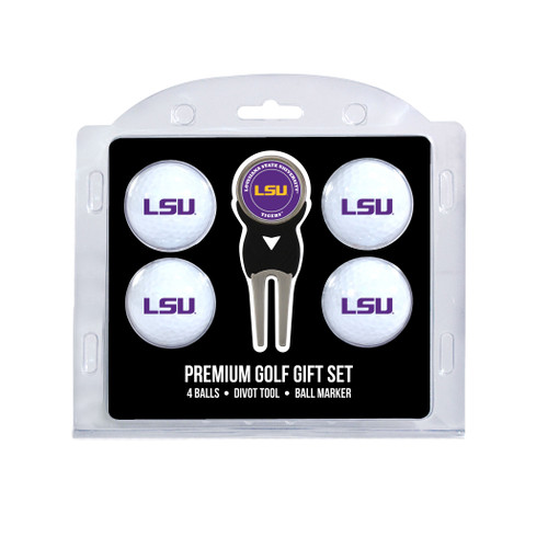 LSU Tigers 4 Golf Ball And Divot Tool Set